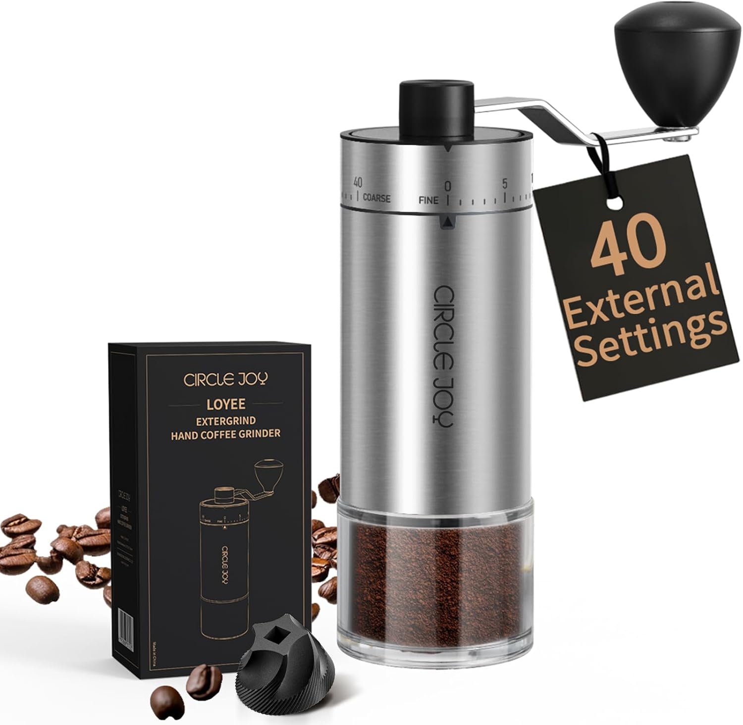 Circle Joy Ceramic Burr Coffee Grinder