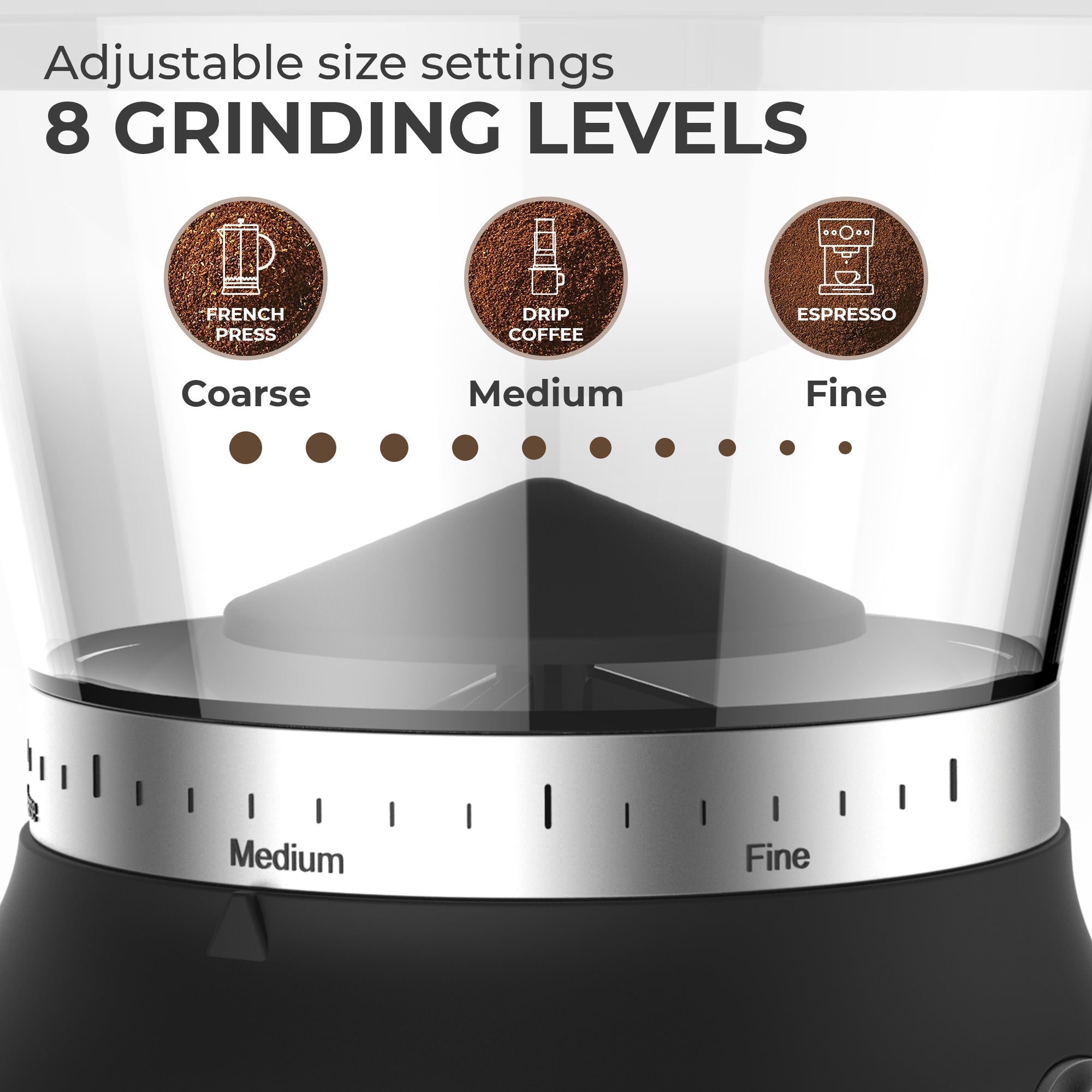 Conical Burr Coffee Grinder, KF8150