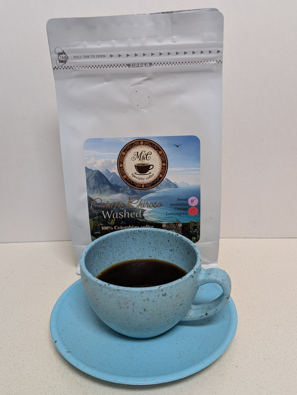 100% Colombian coffee | Caturro Chiroso - washed process | Whole bean | 12oz