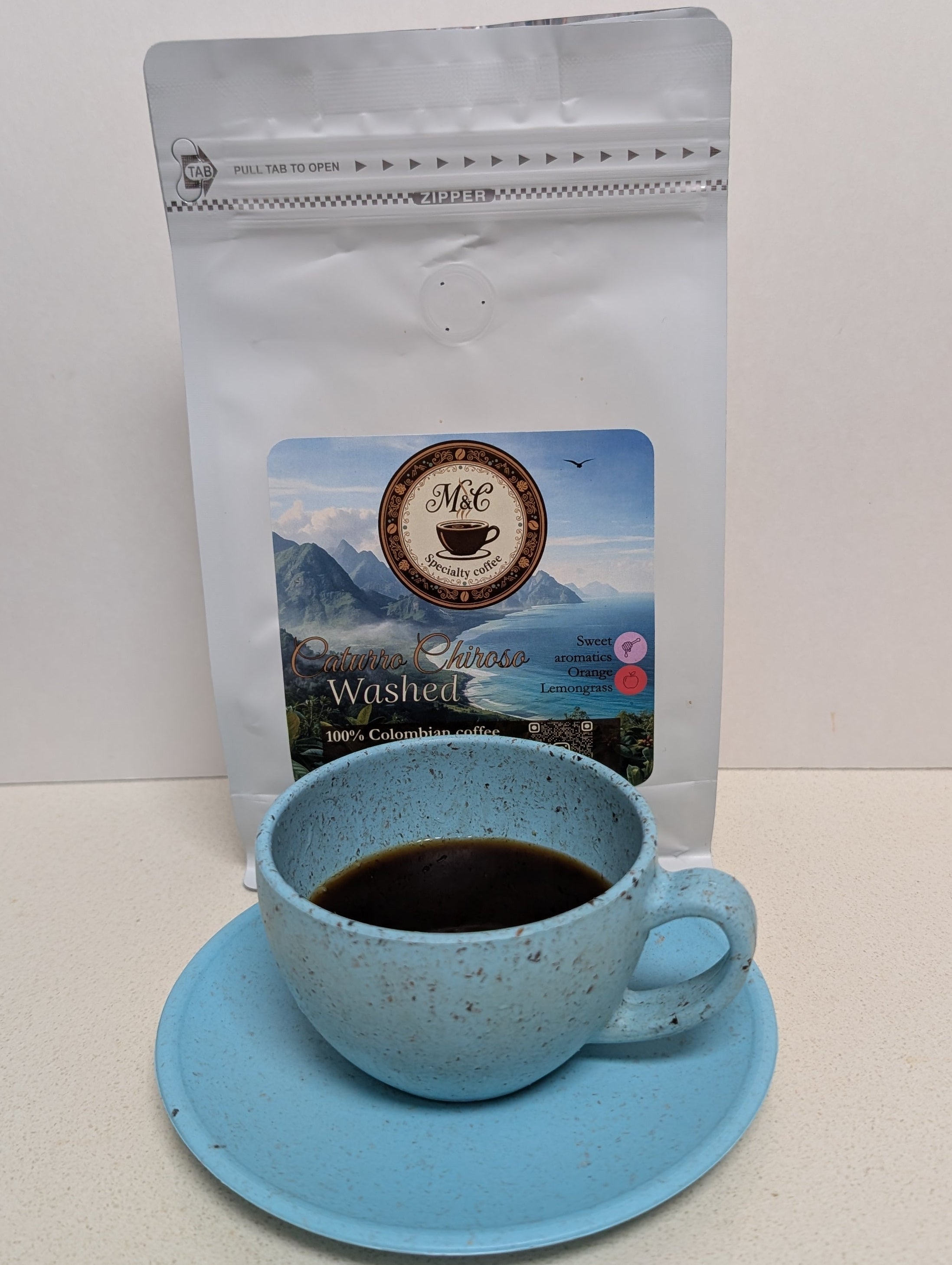 100% Colombian coffee | Caturro Chiroso - washed process | Whole bean | 12oz