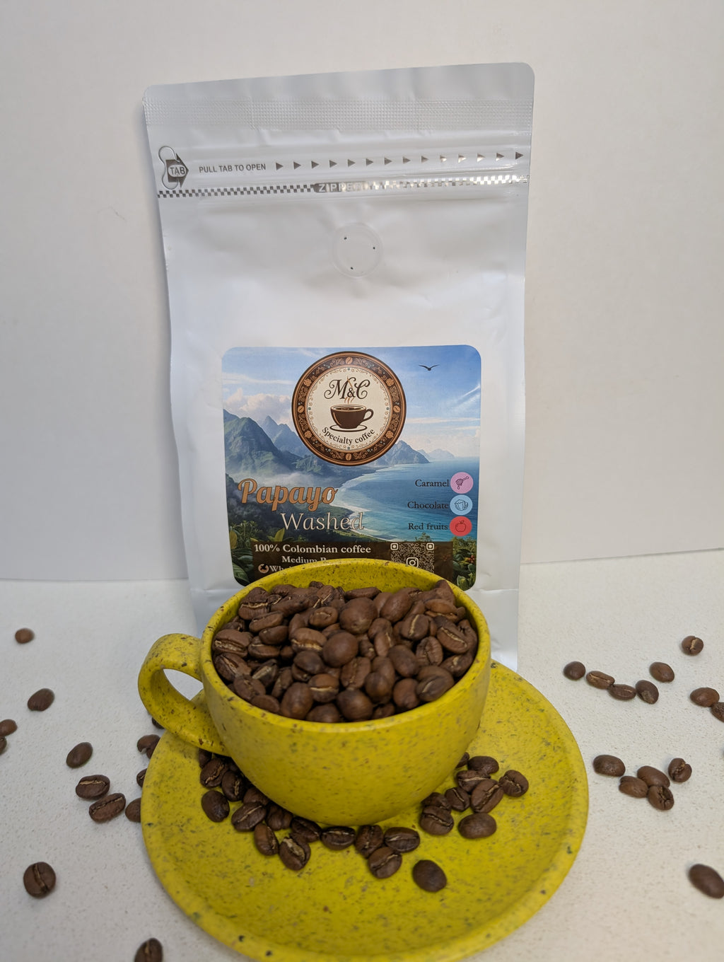 100% Colombian coffee | Papayo - washed process | Whole bean | 12oz