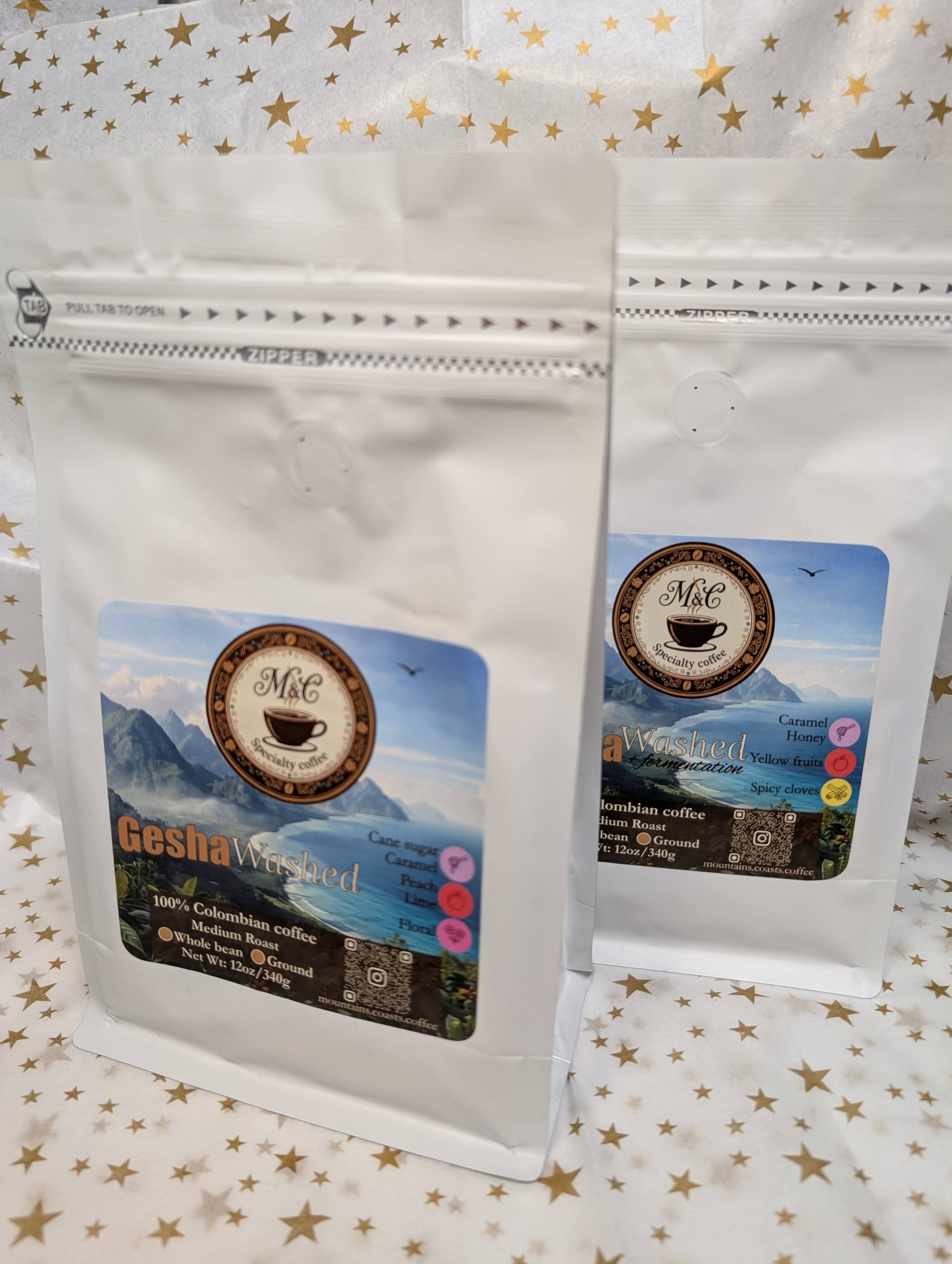 Premium bundle | 100% Colombian coffee | Gesha | Whole bean | 2x12oz