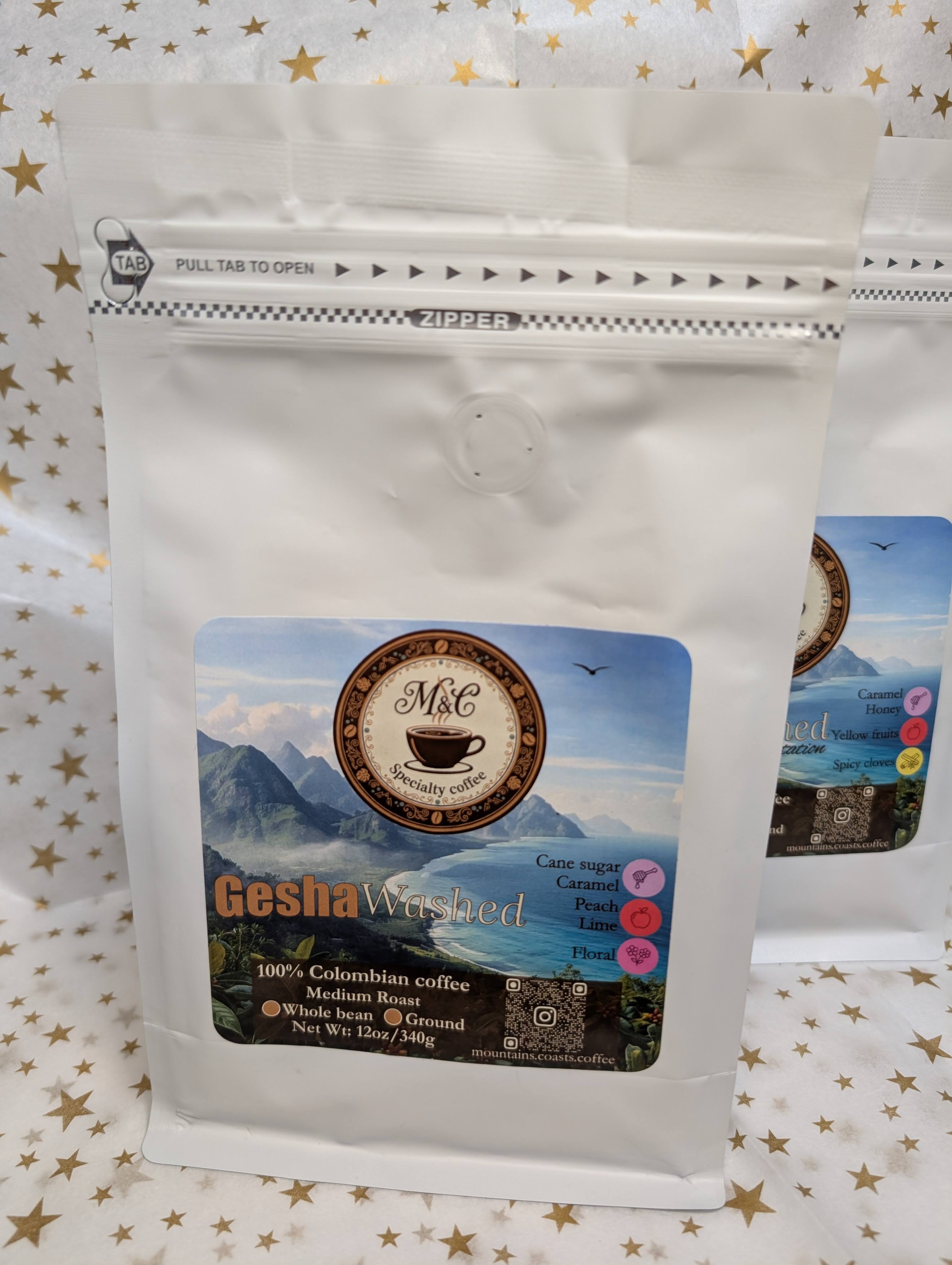 Premium bundle | 100% Colombian coffee | Gesha | Whole bean | 2x12oz