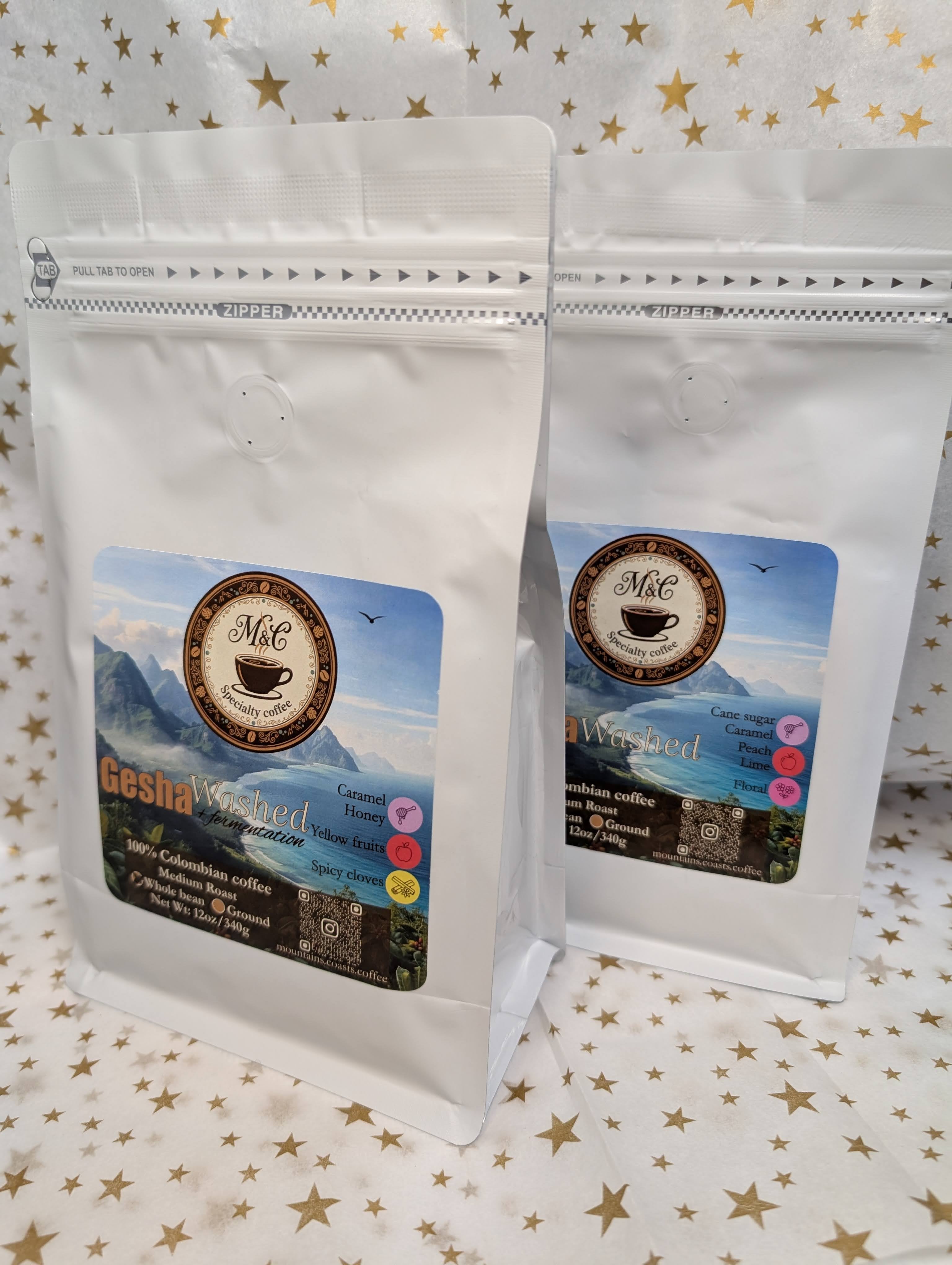 Premium bundle | 100% Colombian coffee | Gesha | Whole bean | 2x12oz