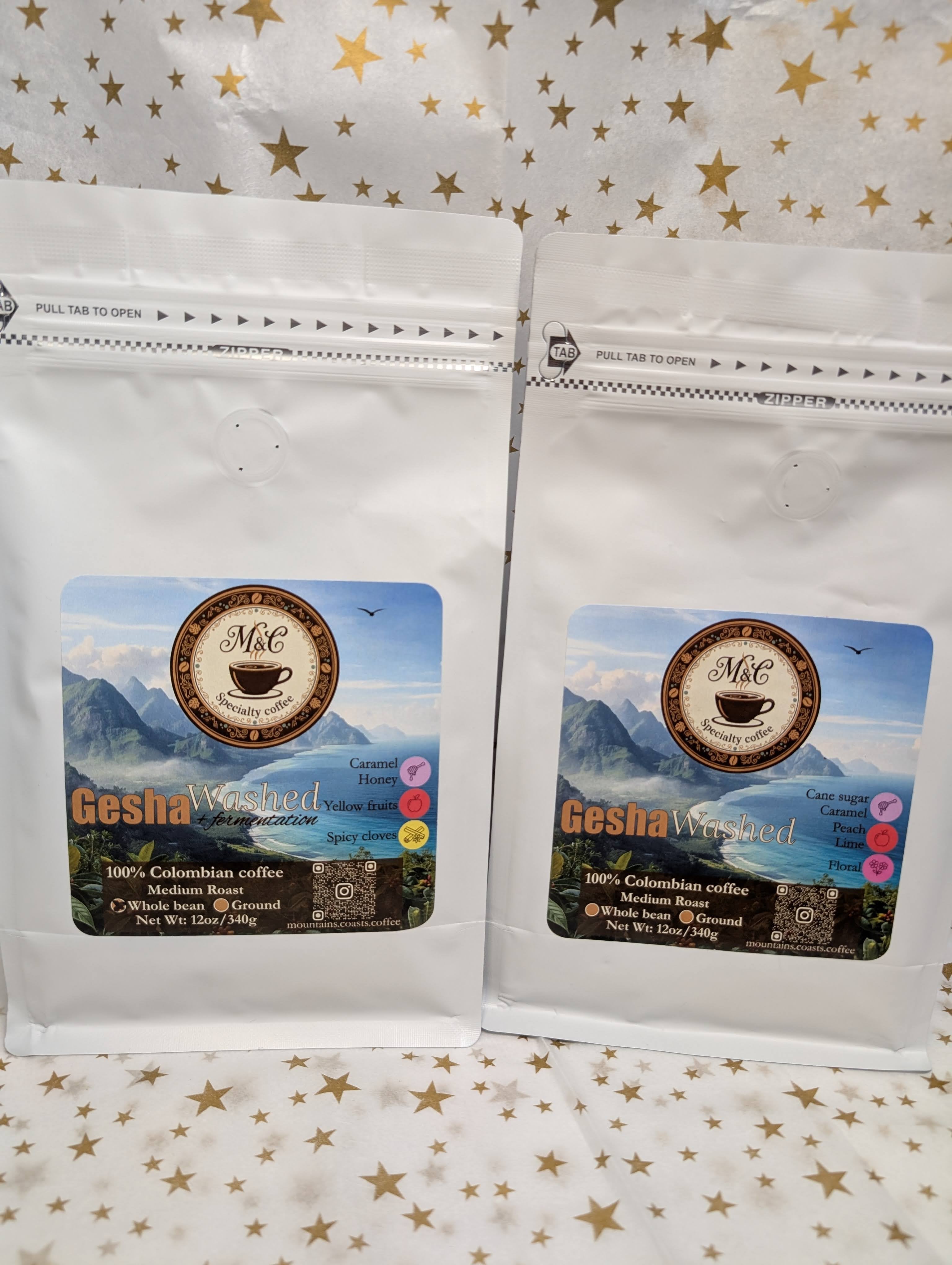 Premium bundle | 100% Colombian coffee | Gesha | Whole bean | 2x12oz