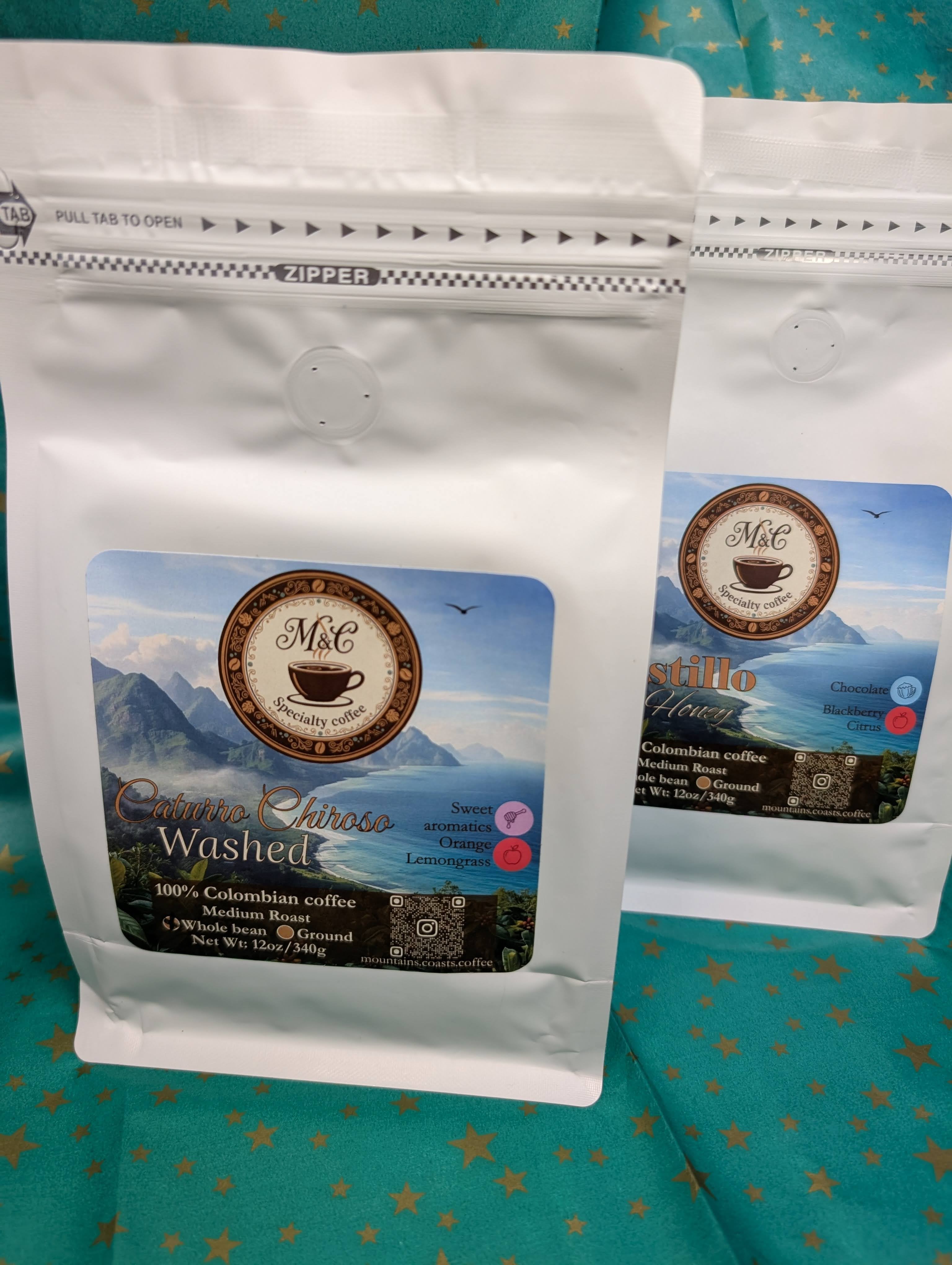 Tradition bundle | 100% Colombian coffee | Castillo & Chiroso | Whole bean | 2x12oz