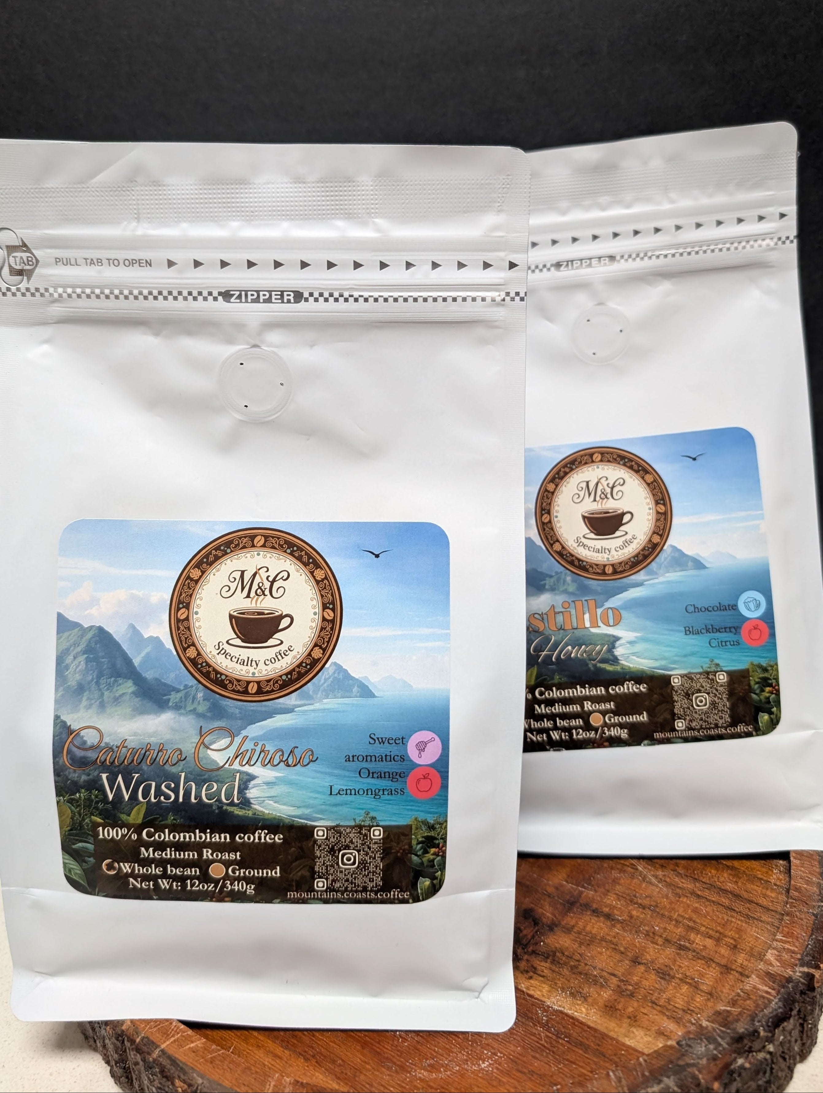 Traditional bundle | 100% Colombian coffee | Castillo & Chiroso | Whole bean | 2x12oz