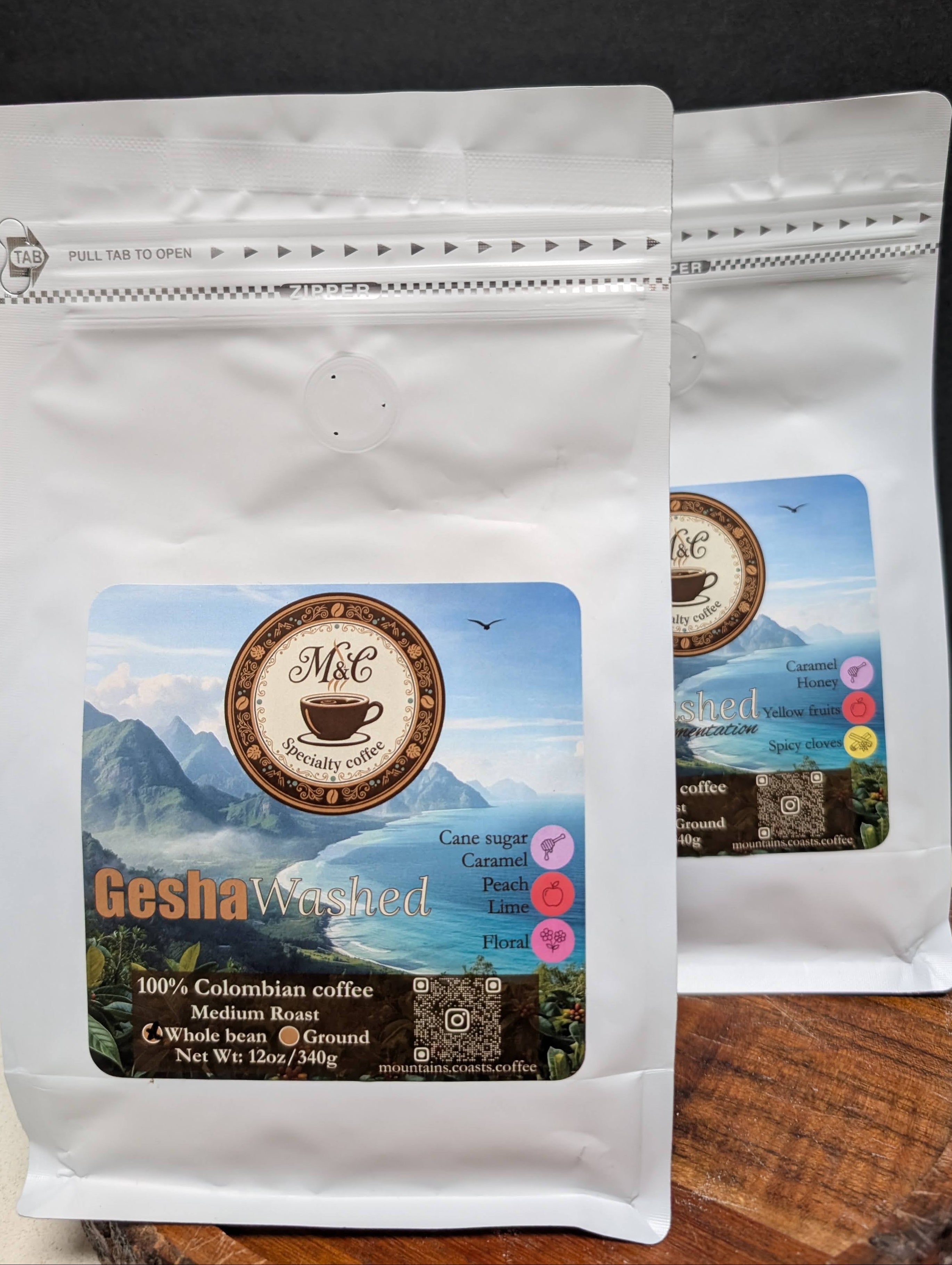 Premium bundle | 100% Colombian coffee | Gesha | Whole bean | 2x12oz