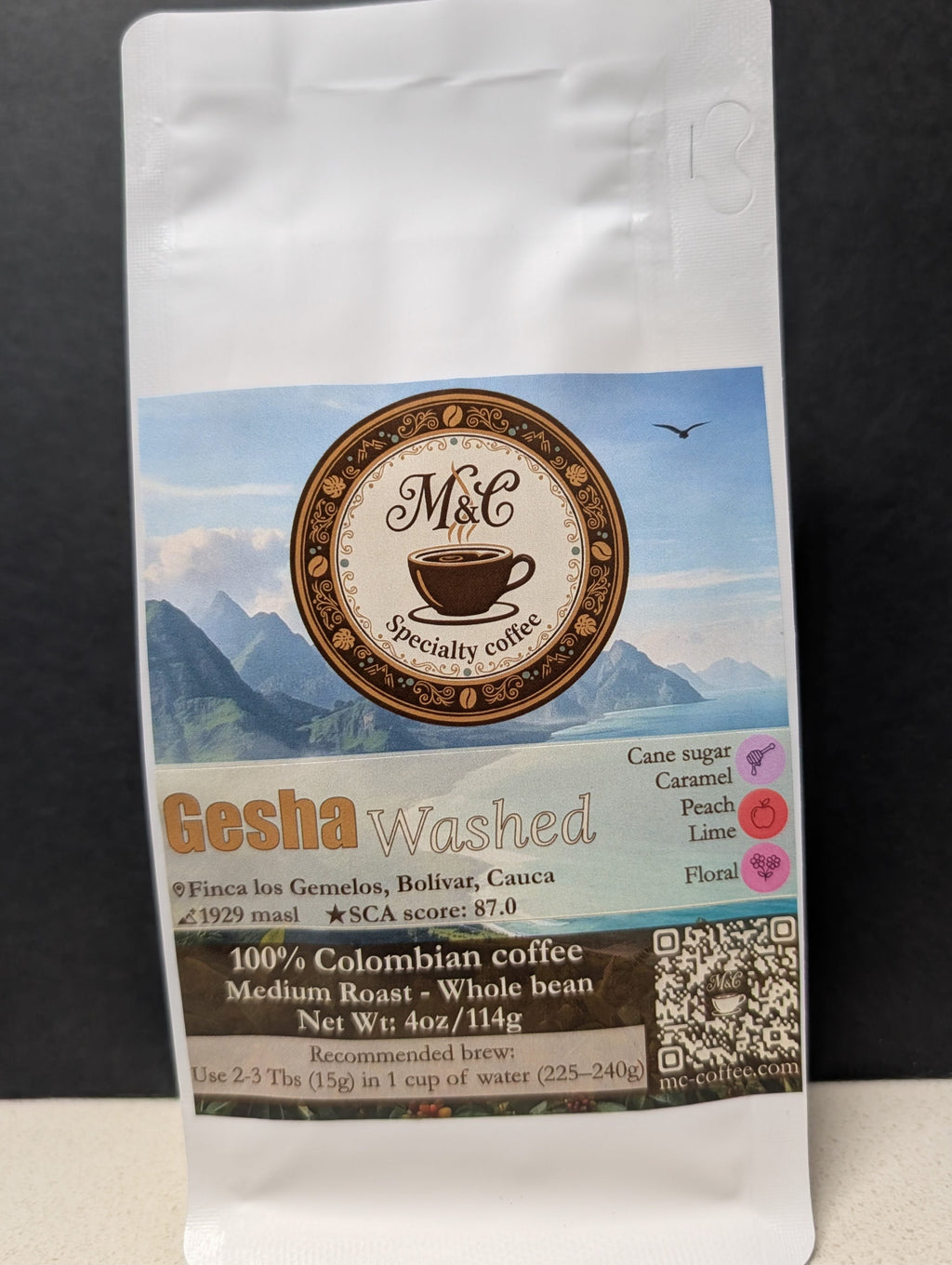 Gesha (Geisha) - washed process | Whole bean | 4oz