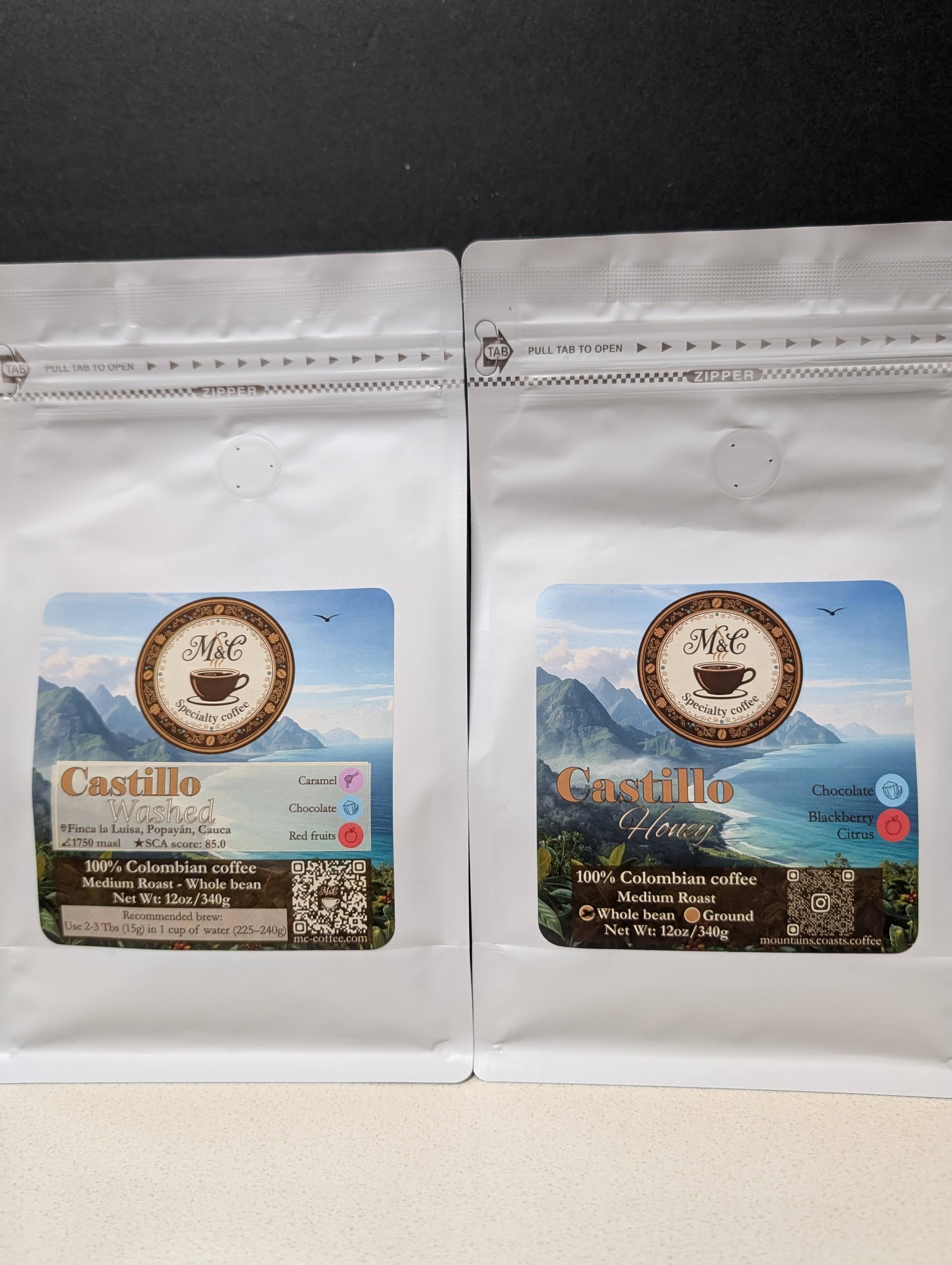 Daily Driver bundle | Castillo Washed & Honey | Whole bean | 2x12oz