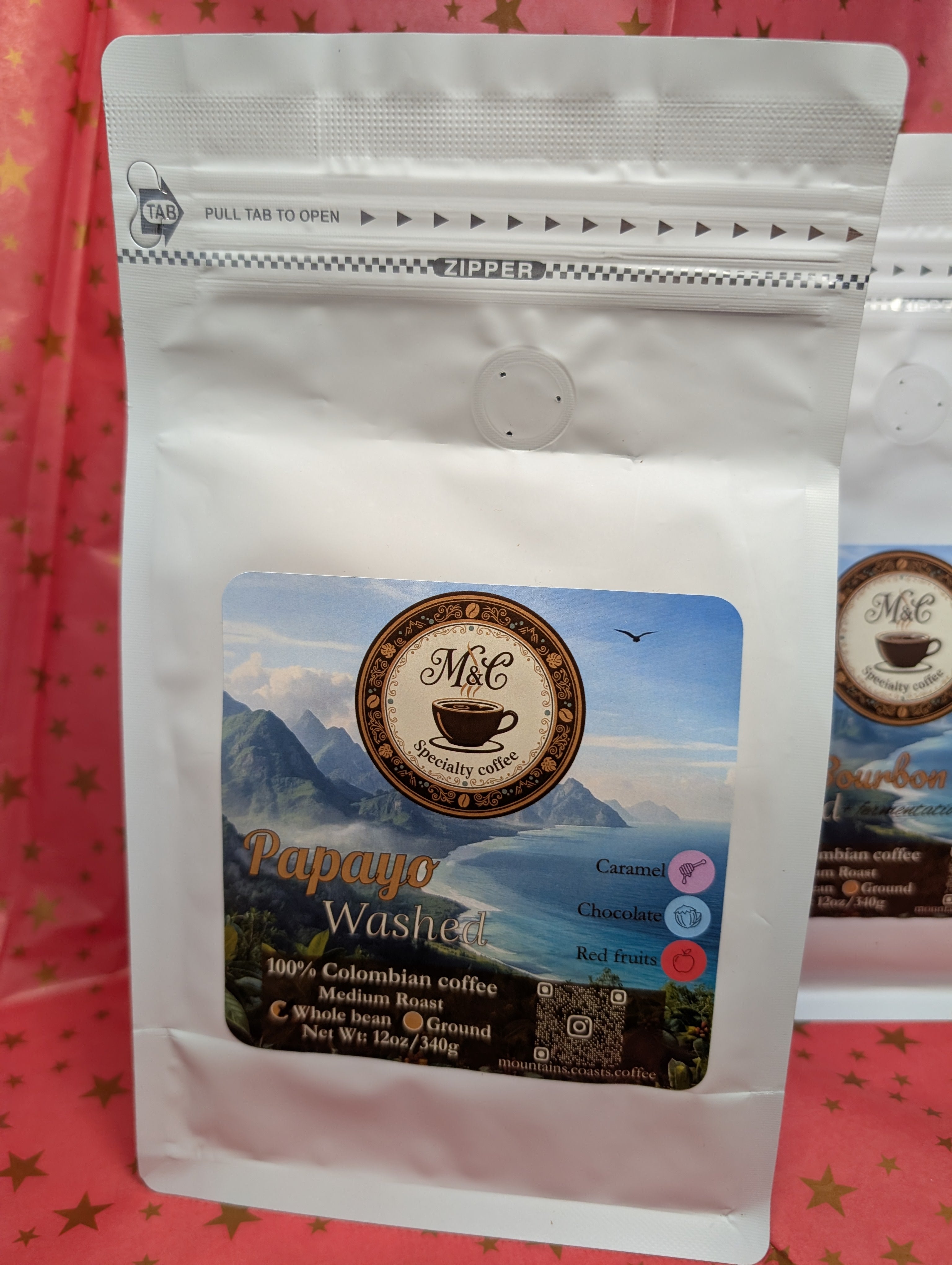 Exotic bundle | 100% Colombian coffee | Pink Bourbon & Papayo | Whole bean | 2x12oz